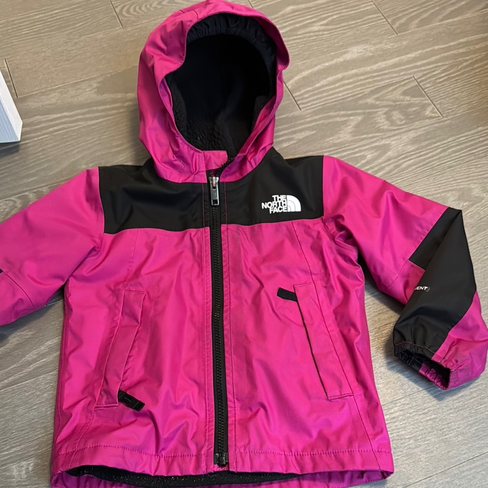 The North Face Pink and Black Hooded Jacket